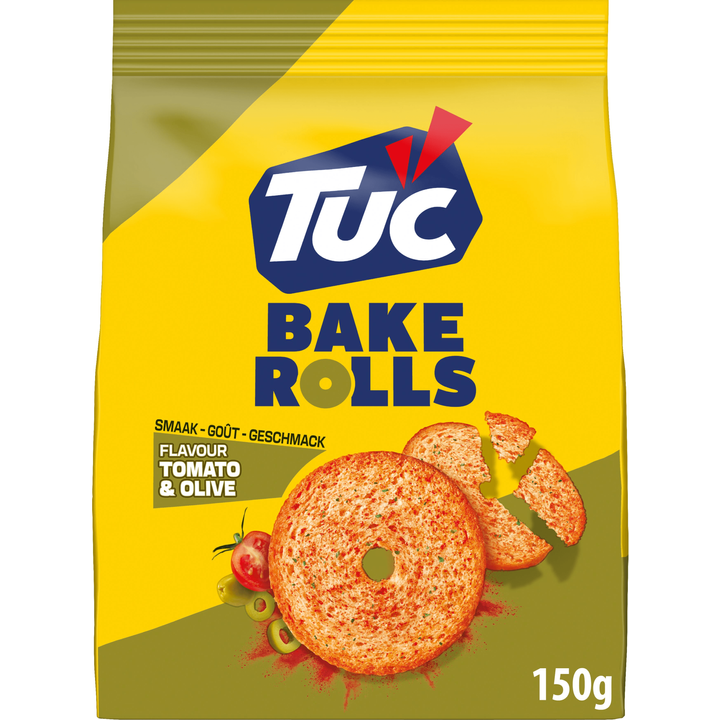 LU TUC TUC Bake Rolls Crackers Tomato & Olive 150g