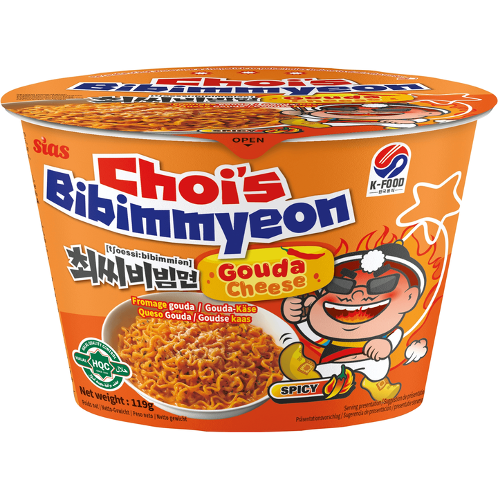 Choi's Bibimmyeon Instant Tarwenoedels Goudse Kaas 119g