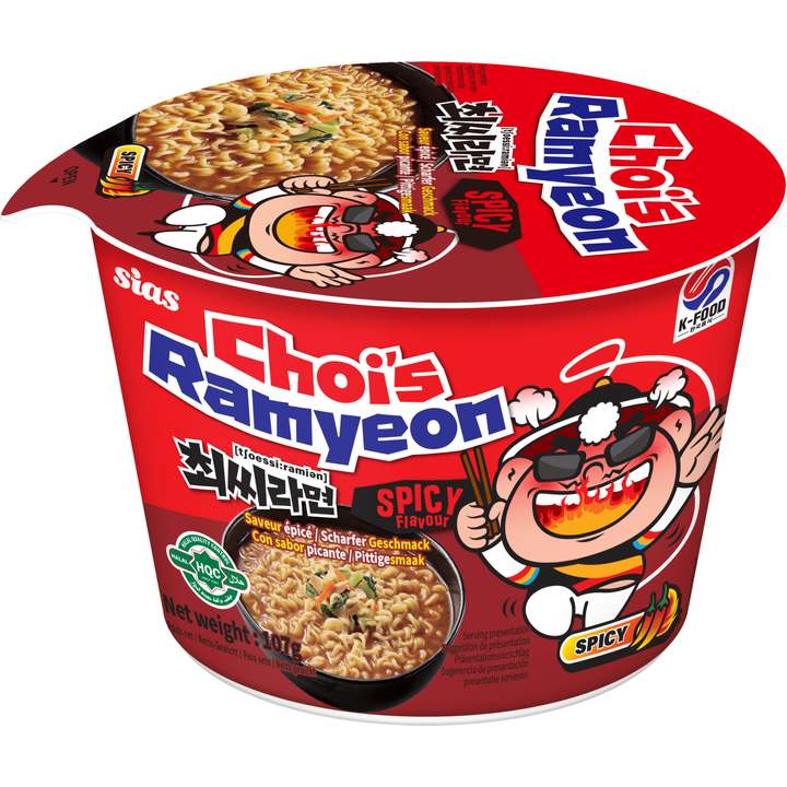 Choi's Ramyeon Instant Tarwenoedels Pittige Smaak 107g