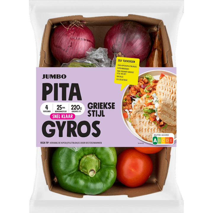 Pita Gyros Griekse Stijl Verspakket 4 Personen