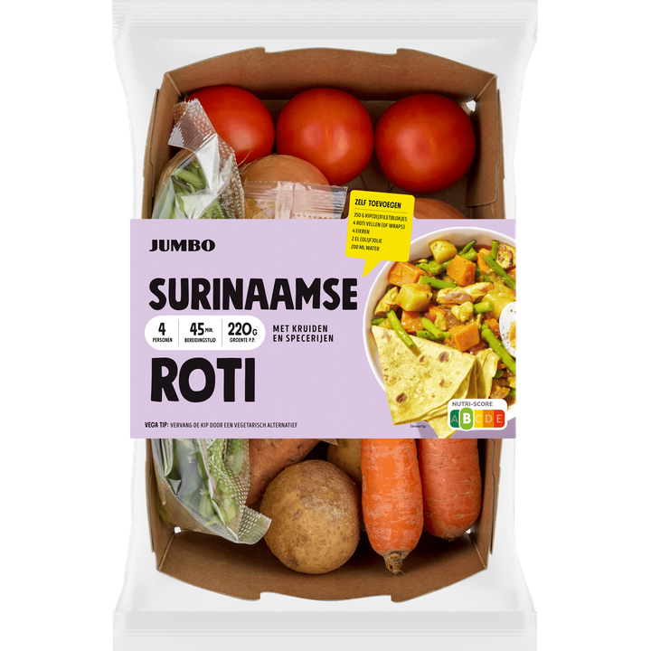 Surinaamse Roti Verspakket 4 Personen