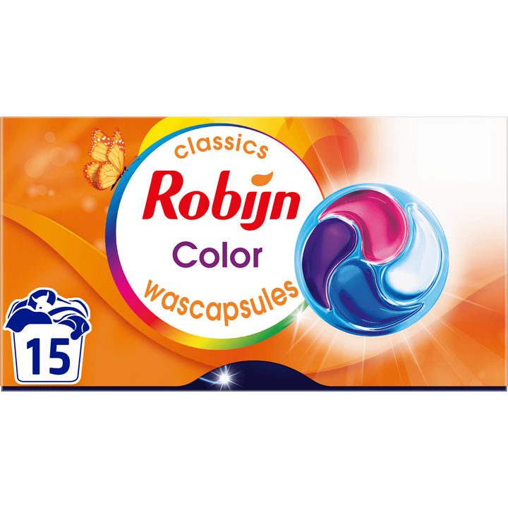 Robijn 4=1 Wasmiddel Capsules Color 15 Wasbeurten