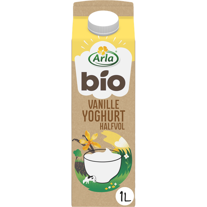 Arla Bio Vanille Yoghurt Halfvol 1 L