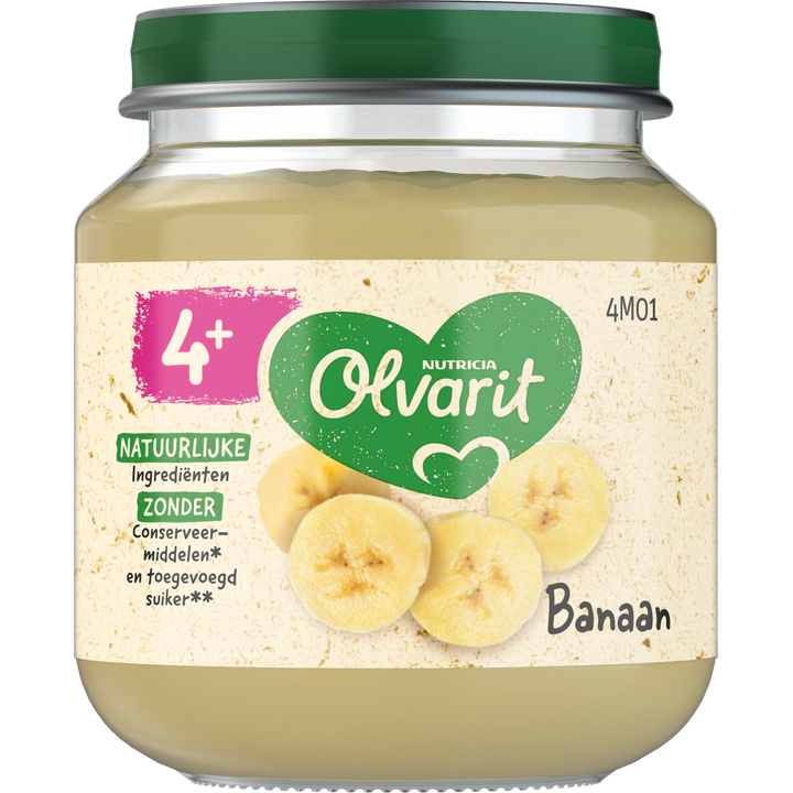 Olvarit 4+ Maanden Banaan 125g
