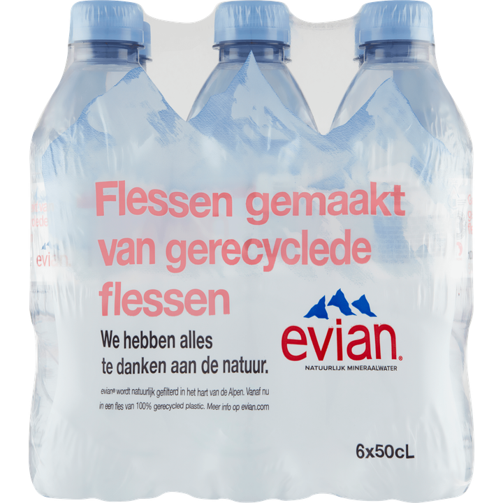 Evian Natuurlijk Mineraalwater - Fles 6 x 500ML