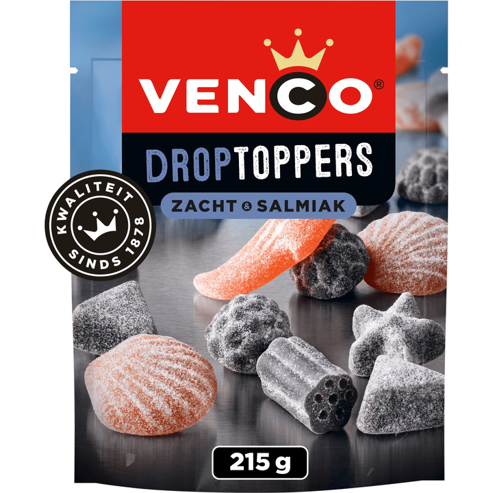 Venco Droptoppers Zacht & Salmiak 215 g