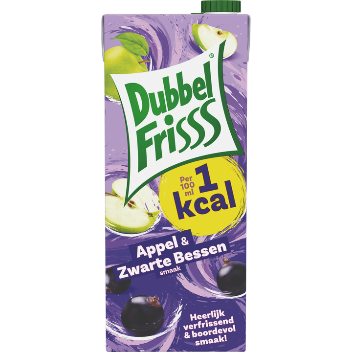 DubbelFrisss 1Kcal Appel - Zwarte Bes 1,5 L