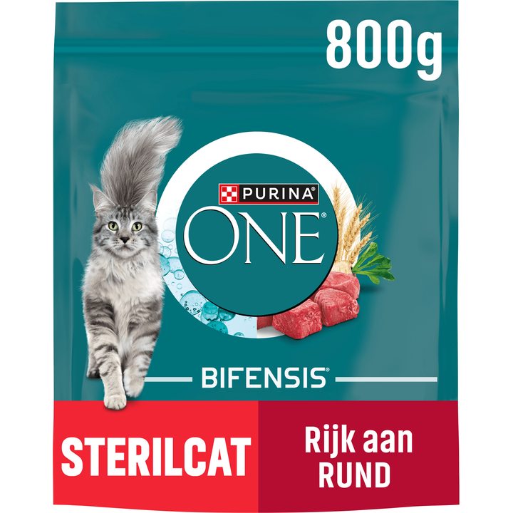 PURINA® ONE Sterilcat Rijk aan Rund kattenvoer 800 gr