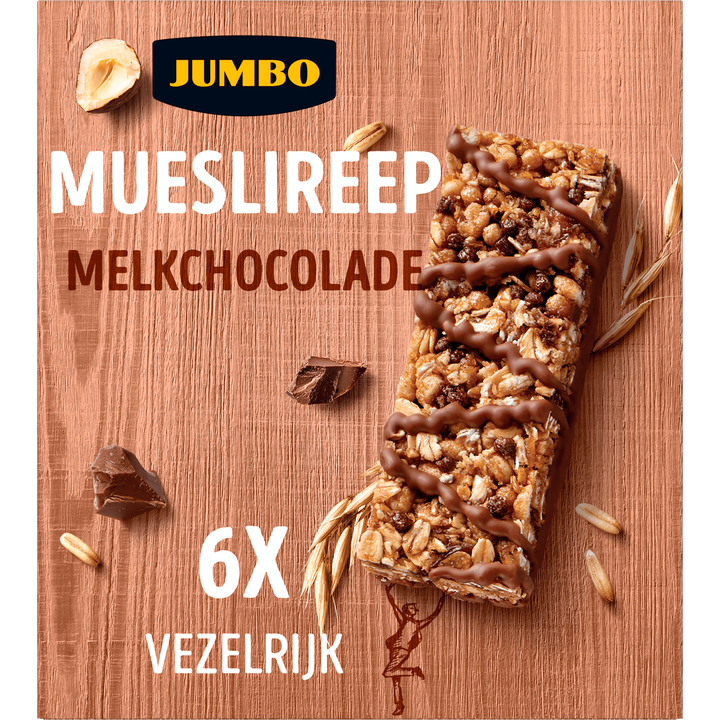 Mueslireep Melkchocolade 6 Stuks