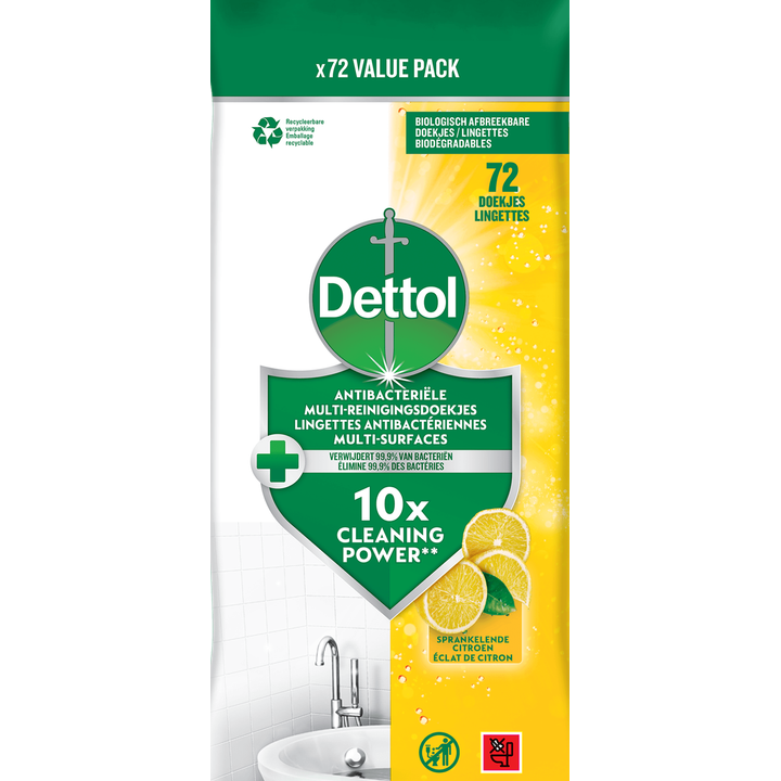 Dettol Doekjes Citrus 72 Stuks