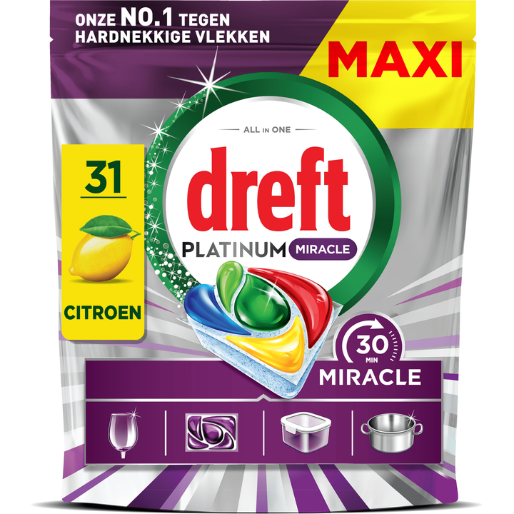 Dreft Platinum Miracle All-In-One, 31X