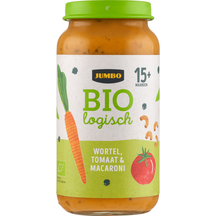 Biologisch Babyvoeding Wortel, Tomaat & Macaroni 15+ Maanden