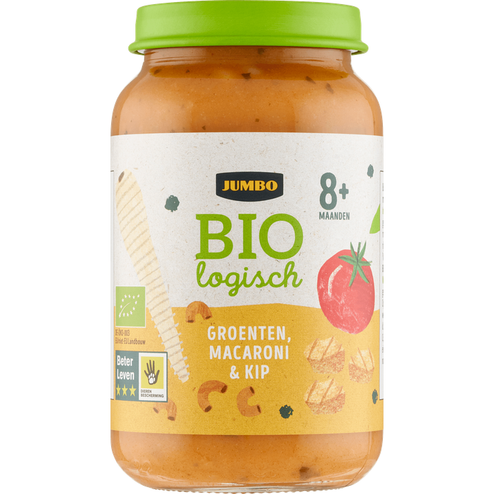 Biologisch Babyvoeding Groenten, Macaroni & Kip 8+ Maanden