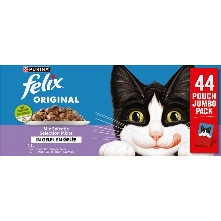 FELIX® Original Mix Selectie in Gelei Kattenvoer 44 x 85g