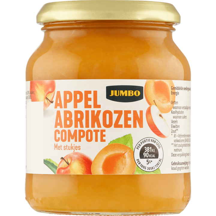 Appel Abrikozen Compote met Stukjes