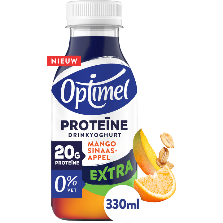 Optimel Proteïne Extra Drinkyoghurt Mango Sinaasappel 0% Vet 330ML