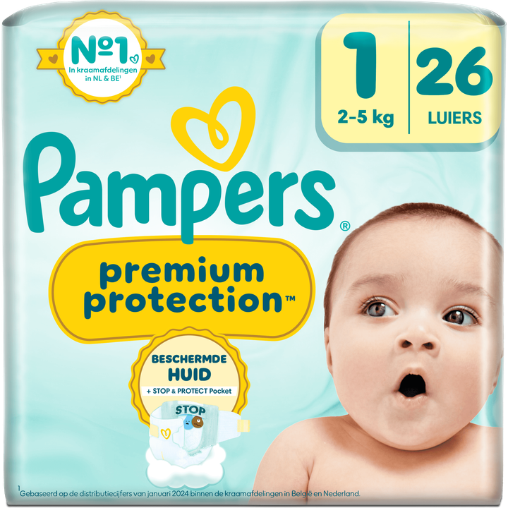 Premium Protection Maat 1, 26 Luiers