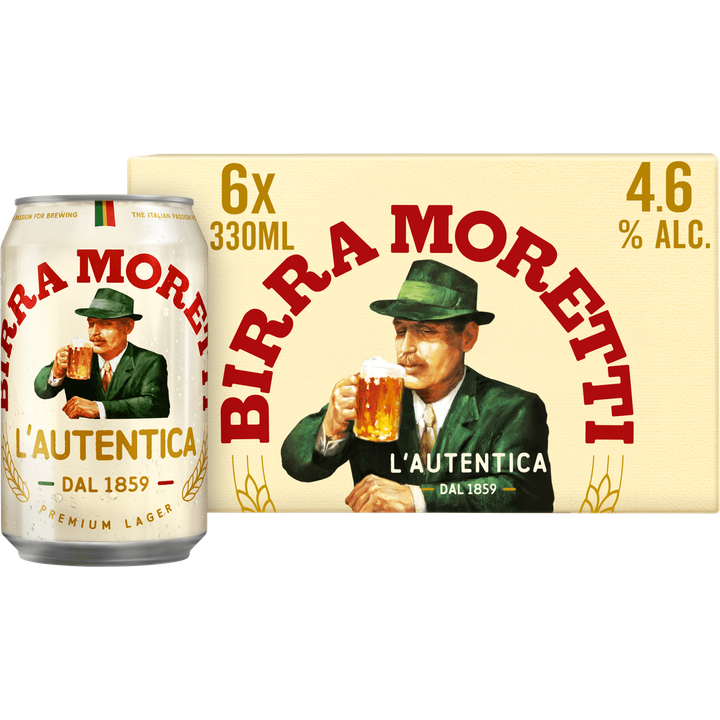 Birra Moretti L'Autentica Bier Blik 6 x 330ml