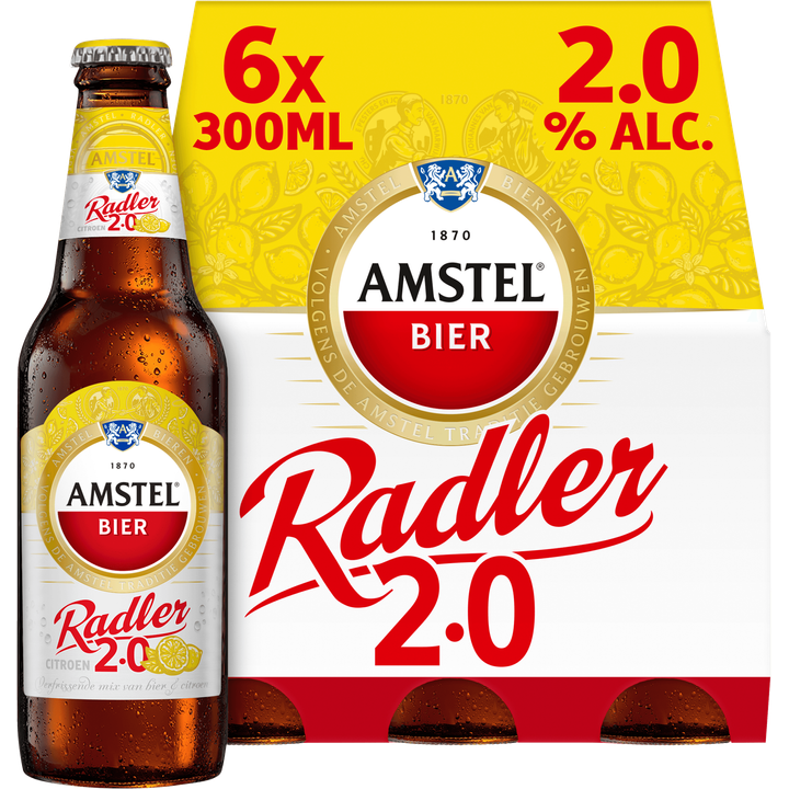 Amstel Radler Citroen Bier Fles 6 x 300ml