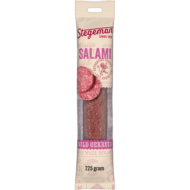 Stegeman Salami Mild Gekruid 225 g