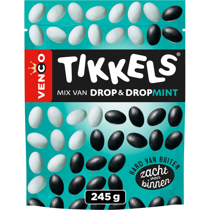 Venco Tikkels Mix van Drop & Dropmint 245 g