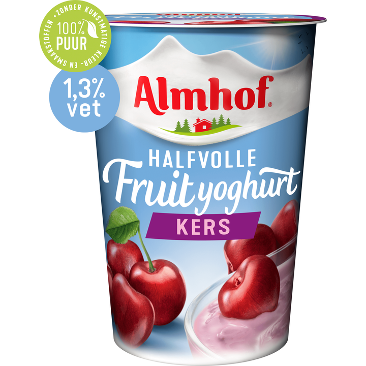 Almhof Halfvolle Fruit Yoghurt Kers 1,3% Vet 500 g