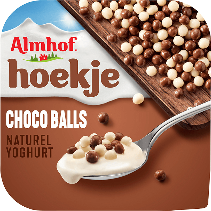 Almhof Hoekje Choco Balls Naturel Yoghurt 150 g