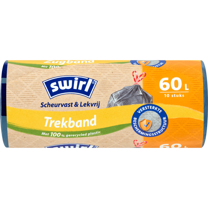 Swirl Vuilniszakken met Trekband Emboss 60 liter 10 stuks