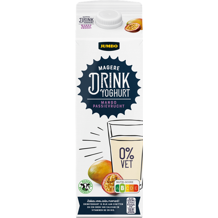 Drinkyoghurt Mango/ Passievrucht 0% Vet
