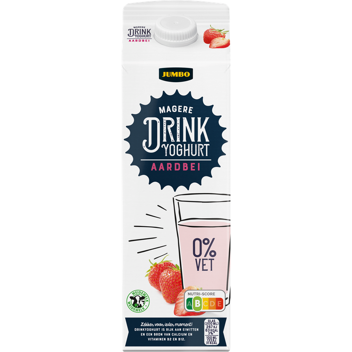 Drinkyoghurt Aardbei 0% Vet