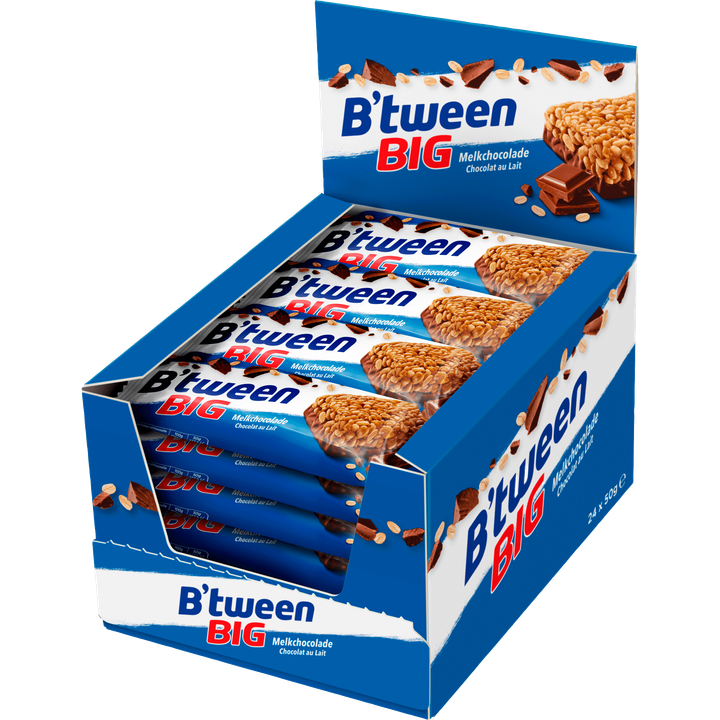 B'tween BIG Mueslireep Melkchocolade 24 x