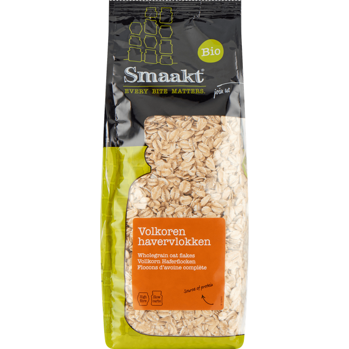 Smaakt Bio Volkoren Havervlokken 500 g