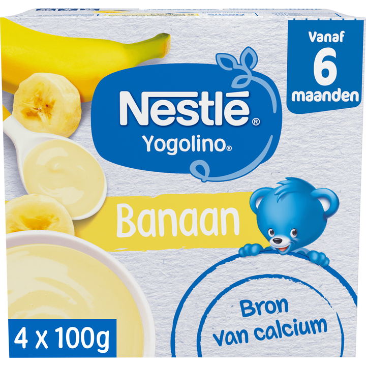 Nestlé Yogolino® Banaan 6+ maanden baby toetje 4 x 100 g