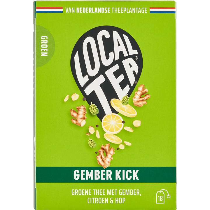 Gember Kick Groene Thee met Gember, Citroen & Hop