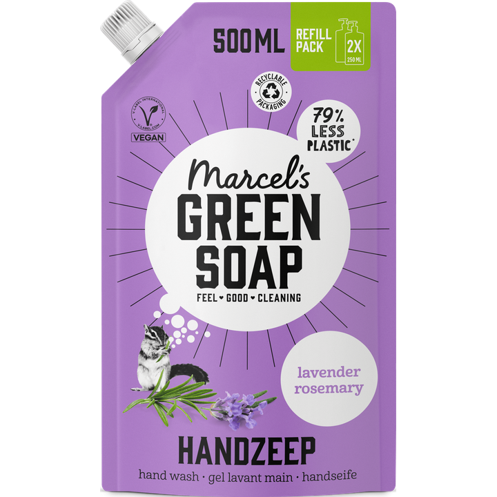 Marcel’s Green Soap handzeep Lavendel & Rozemarijn navulling - 500ml