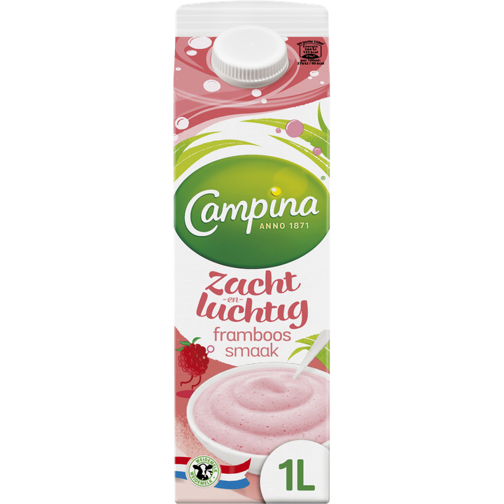 Campina Zacht en Luchtig Framboos Smaak 1 L