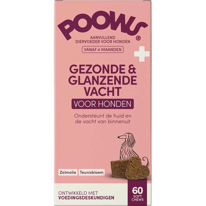Poows Gezonde & Glanzende Vacht voor Honden 60 Soft Chews