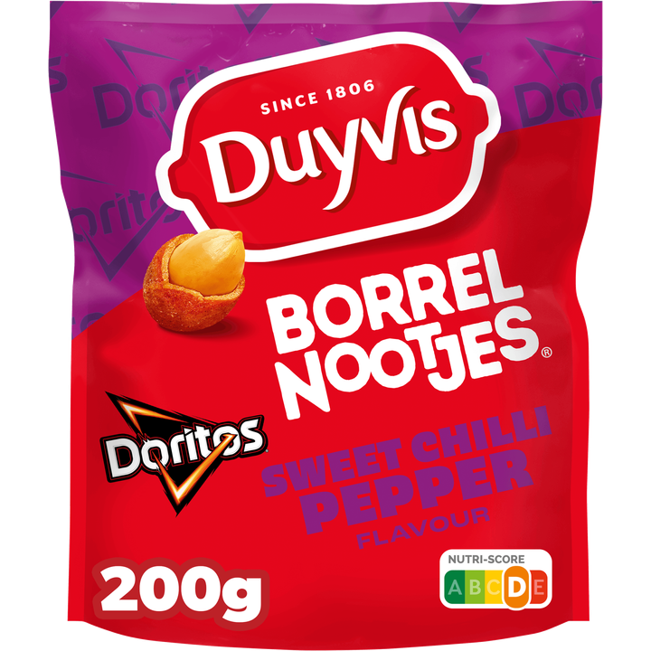 Duyvis Borrelnootjes Doritos Sweet Chilli Pepper Pinda Noten 200 gr