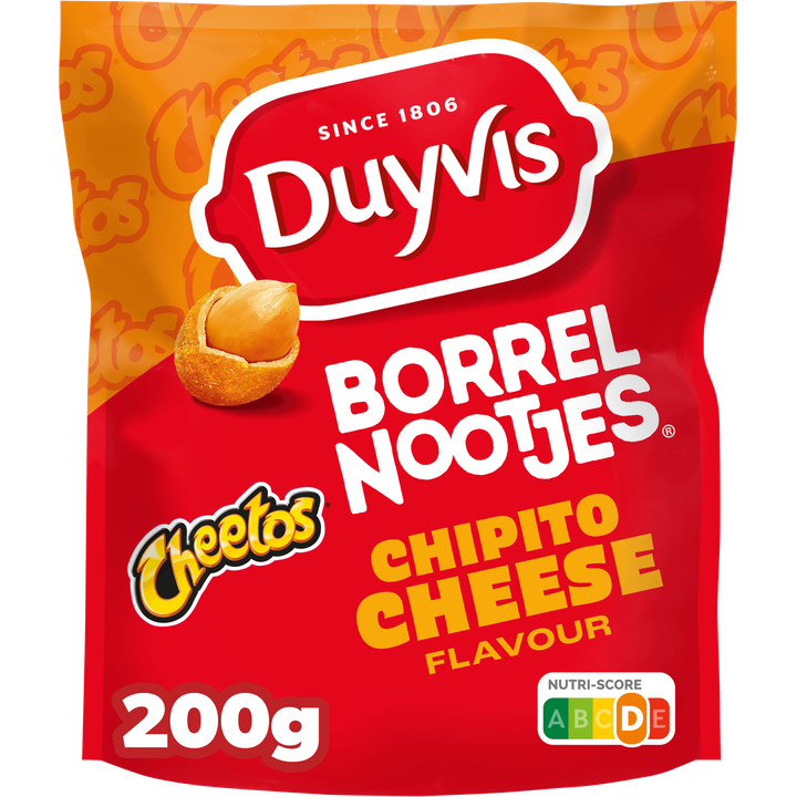 Duyvis Borrelnootjes Cheetos Chipito Kaas Pinda Noten 200 gr