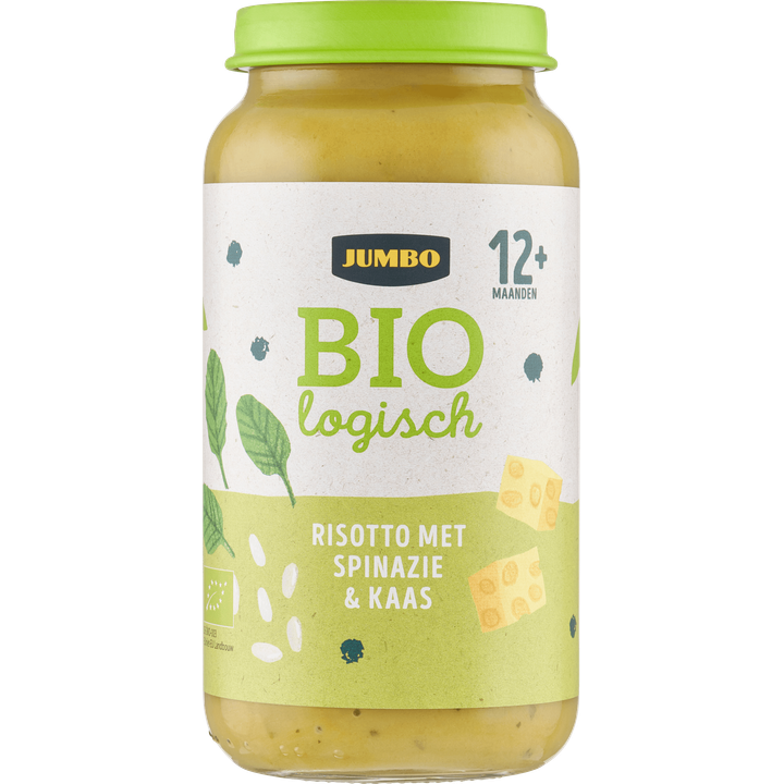 Babyvoeding Biologisch Risotto met Spinazie & Kaas 12+ Maanden