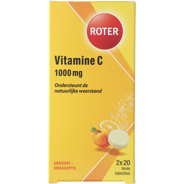 Roter Vitamine C bruistabletten abrikoos-sinaasappel, 2 x 20 stuks