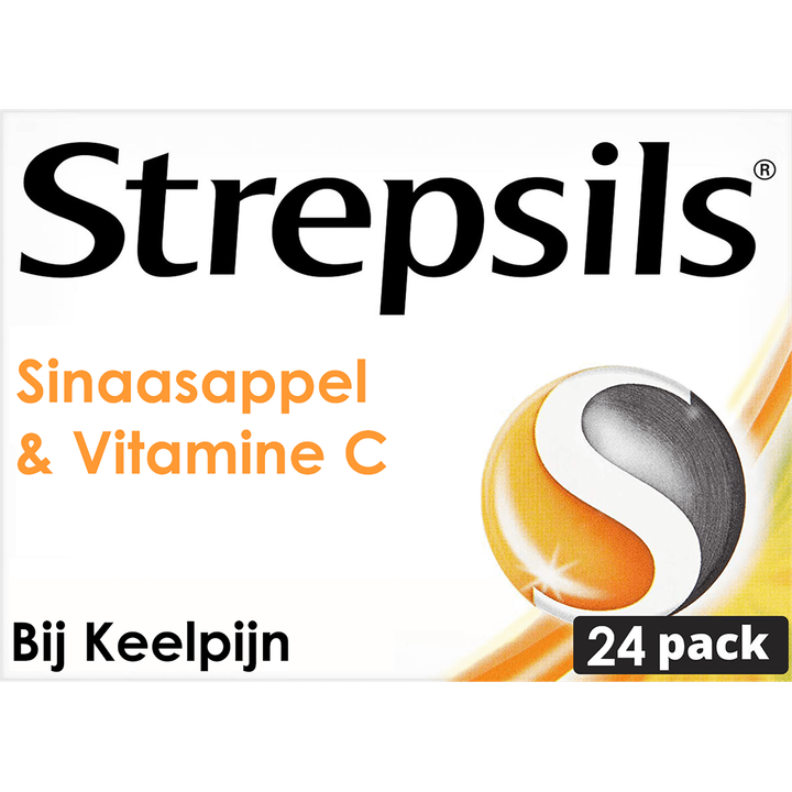 Strepsils Sinaasappel/Vit C zuigtab 24st