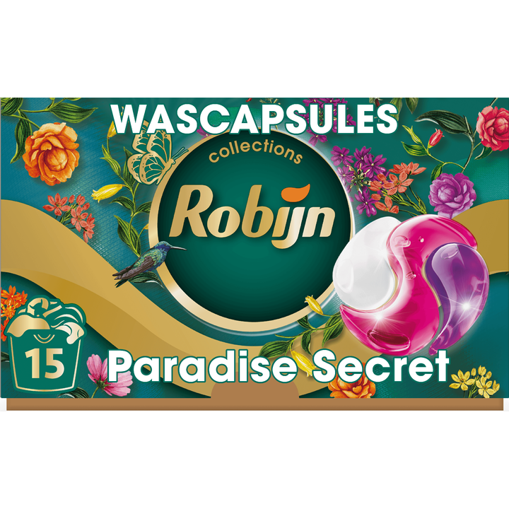 Robijn Collections 3-in-1 Wascapsules Color Paradise Secret 15 Wasbeurten