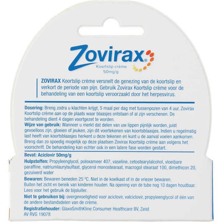 Bijsluiter Zovirax Tabletten