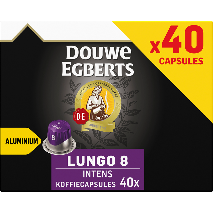 Douwe Egberts Lungo Intens Koffiecups Familiepak 40 Stuks