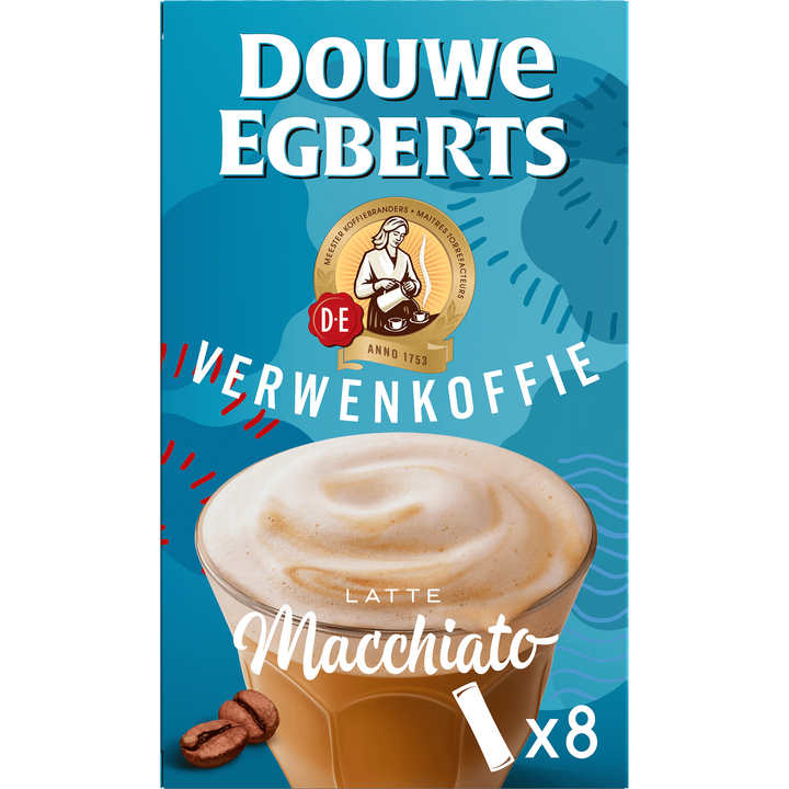 Douwe Egberts Verwenkoffie Latte Macchiato 8 x 16,3 g