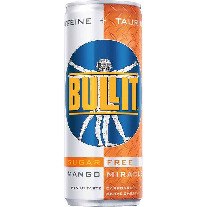 Bullit Energy Drink Suikervrij Mango Miracle 250ml