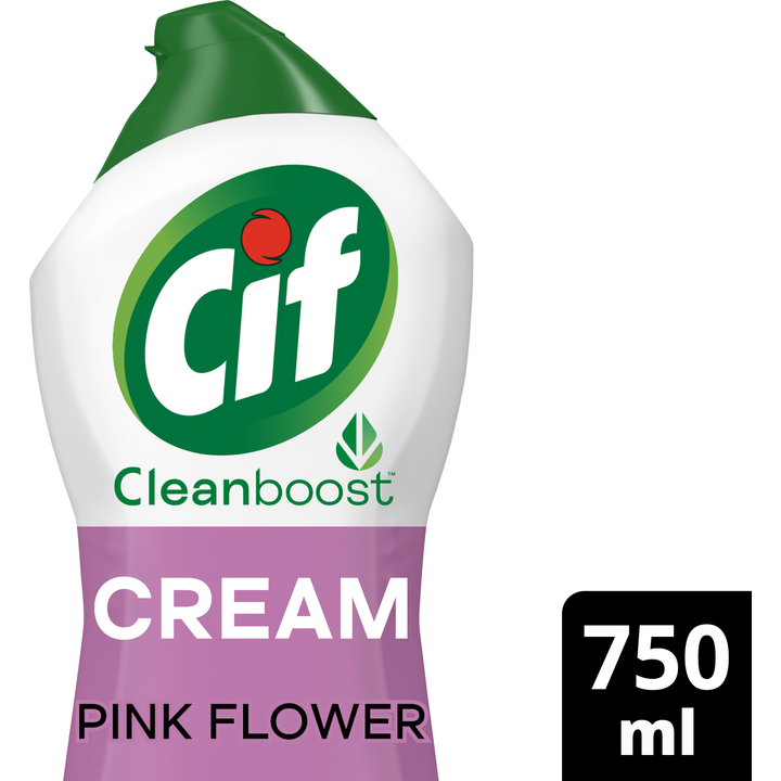 Cif CleanBoost Schuurmiddel Cream Pink 750 ml