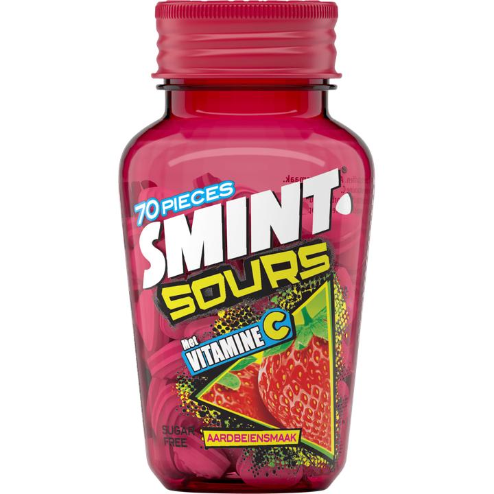 Smint Sours Sugar Free Aardbeiensmaak 70 Stuks