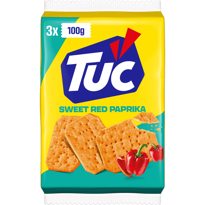 LU TUC TUC Crackers Paprika Smaak (3 x 100g) 300g